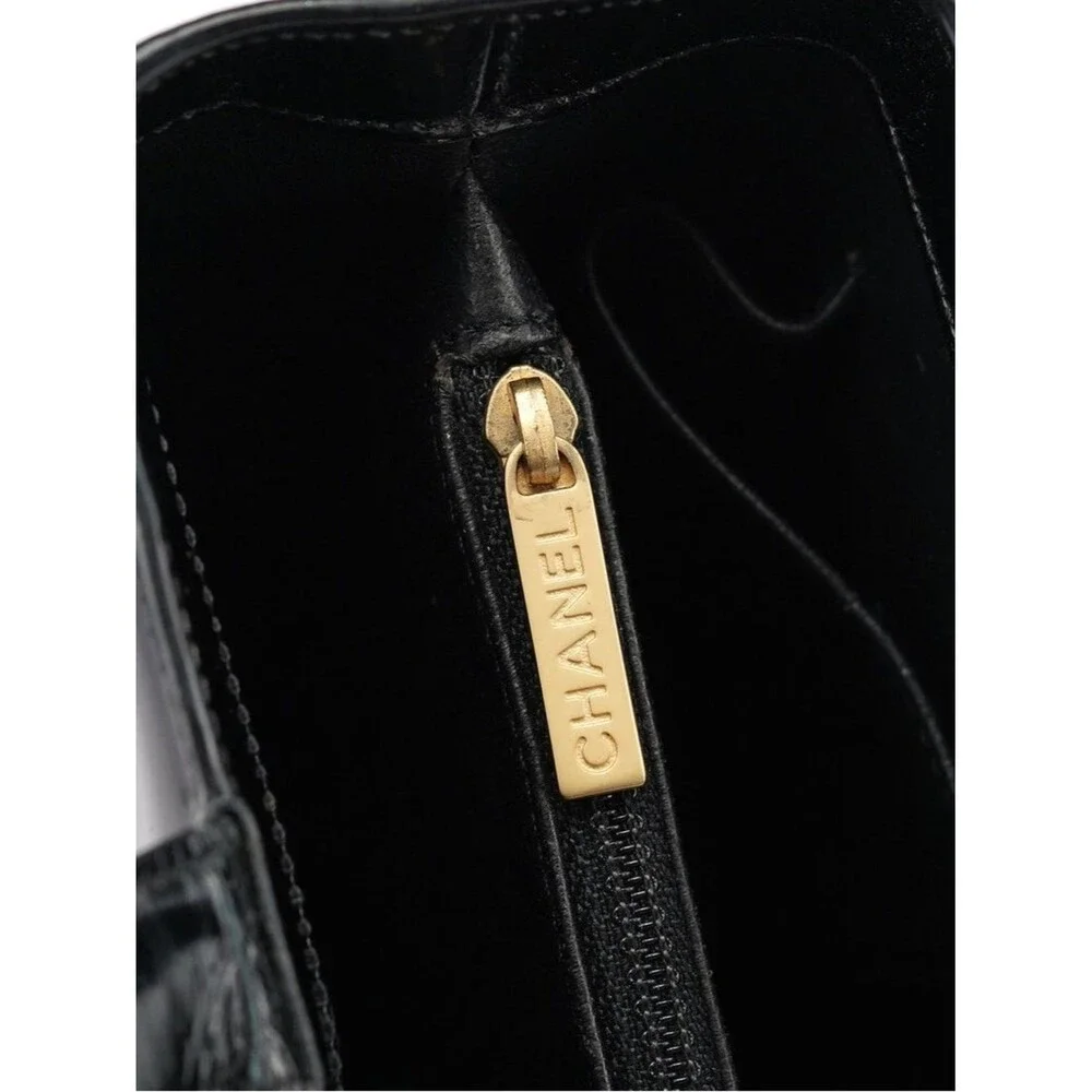 Chanel Patent Logo Tote